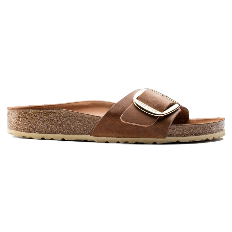 Birkenstock Madrid Big Buckle Oiled Leath | Cognac | Narrow - Women's (1006525)